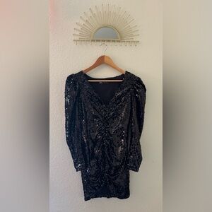 Zara Black Short Sequin Dress